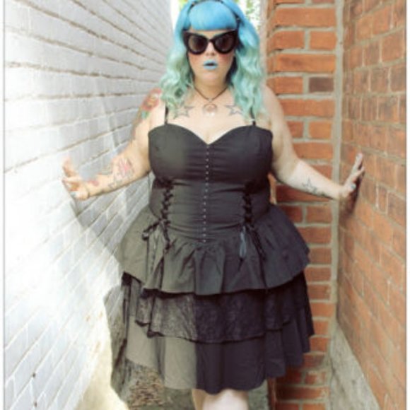 Hell Bunny Spin Doctor Dress Gothic 3x - Picture 2 of 7